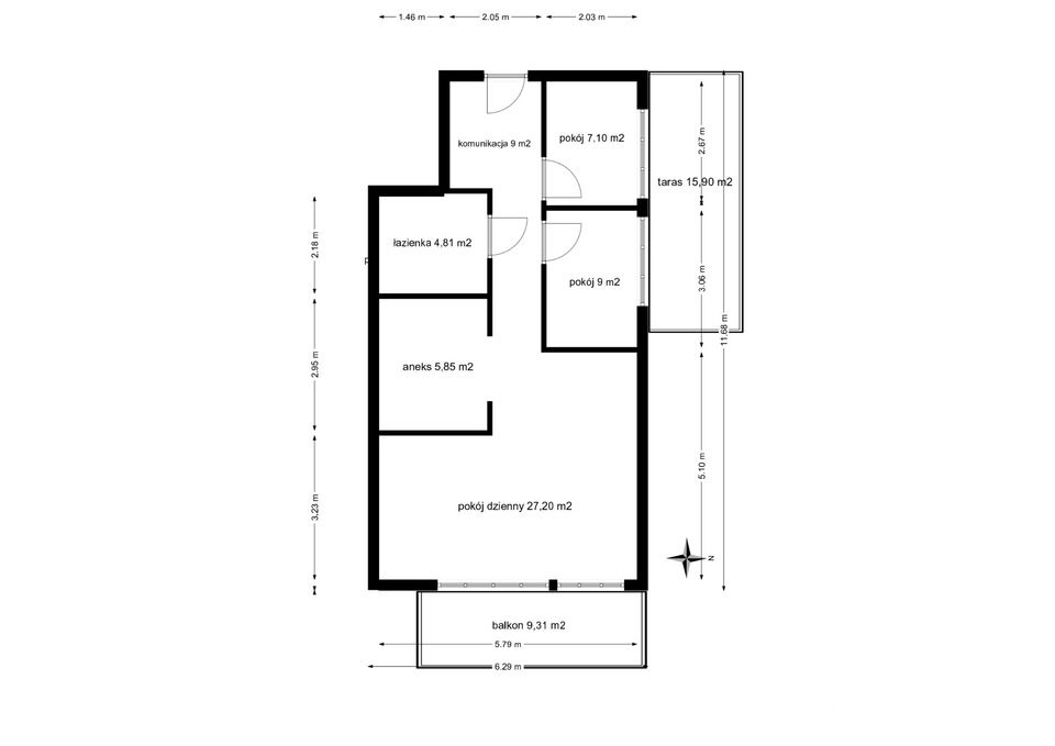 Mieszkanie 3 pokojowe z dwoma tarasami - Mieszkanie - Sprzedaż - Poznański, Tarnowo Podgórne
