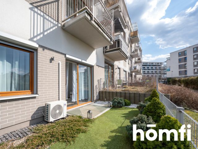 Kawalerka z OGRODEM, klimatyzacją i wysokimi sufitami | Czerwone Maki | Shell | UJ - Mieszkanie - Sprzedaż - Kraków, Ruczaj