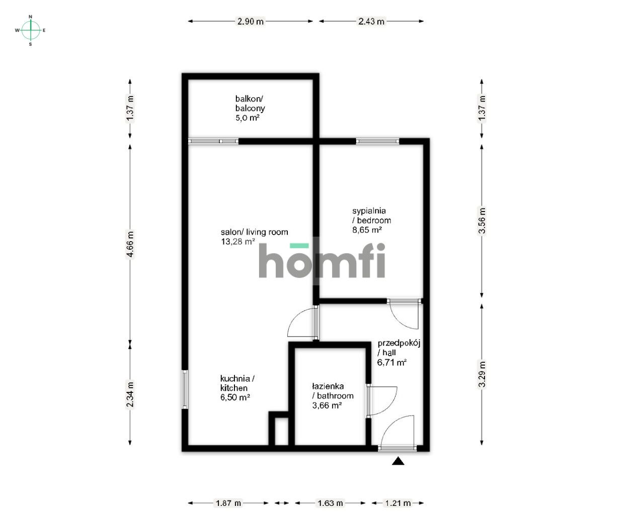 2 POKOJE | BALKON | KLIMATYZACJA | PARKING - Mieszkanie - Sprzedaż - Wrocław, Krzyki / Brochów