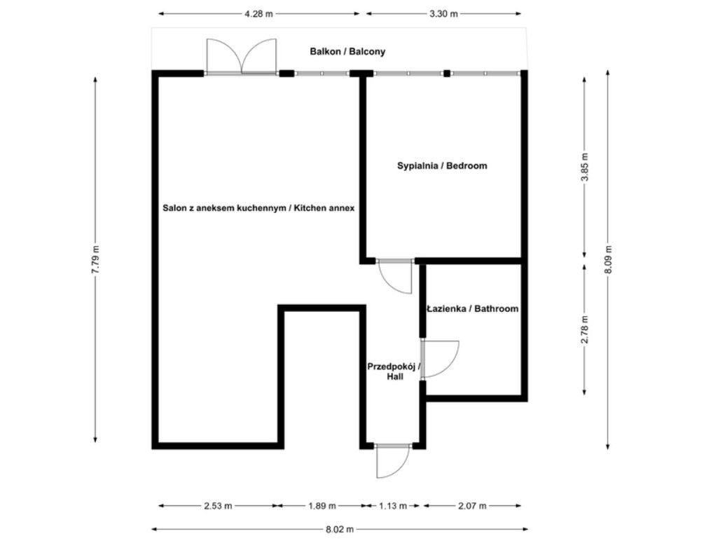 Modern 2 apartment with balcony Katowice - Квартира - Оренда - Katowice, Kostuchna