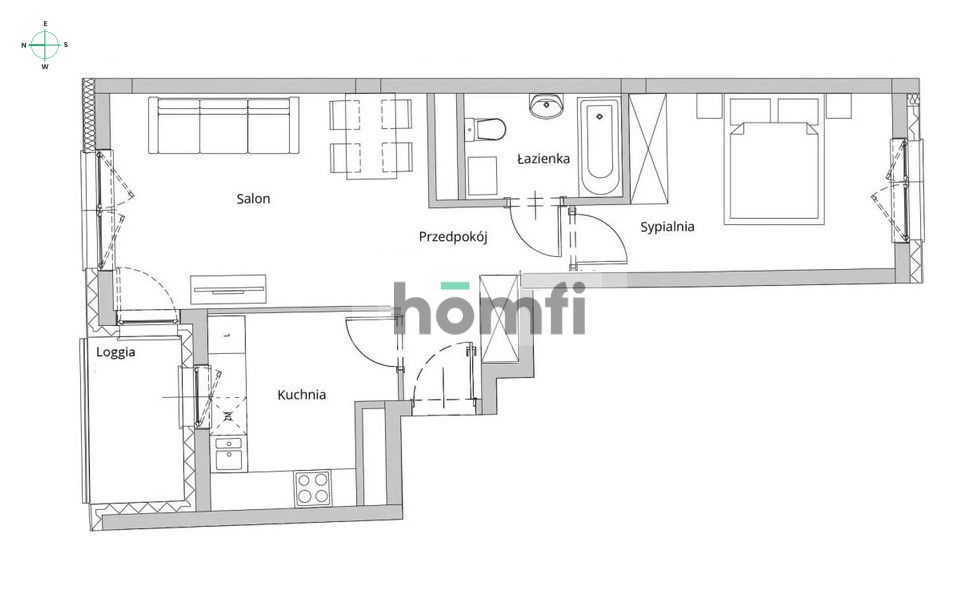 2 rooms | separate kitchen | Kamienna 145 | Garage - Квартира - Оренда - Wrocław, Krzyki / Huby