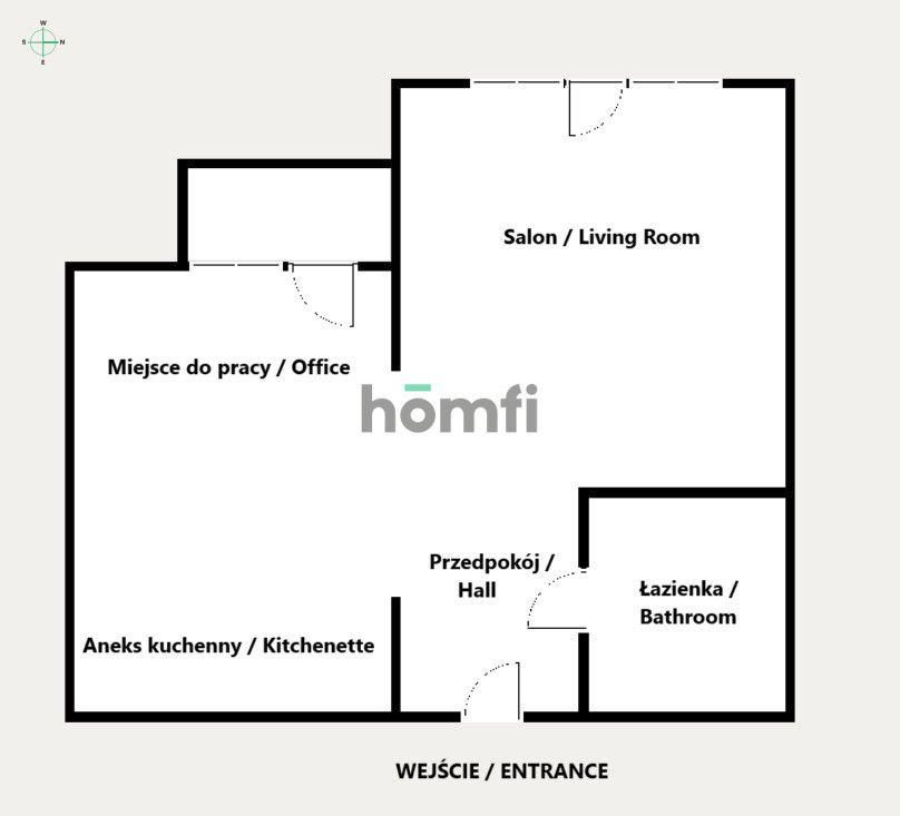 A spacious studio 35 sqm (Hoffmanowej/Lagiewniki/Cacow) - Apartment - Rent - Kraków, Podgórze / Łagiewniki