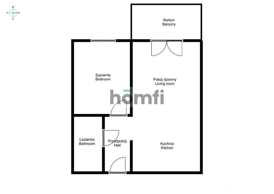 2 room investment apartment - 40 sqm, Tęczowa St. - Квартира - Продаж - Wrocław, Stare Miasto
