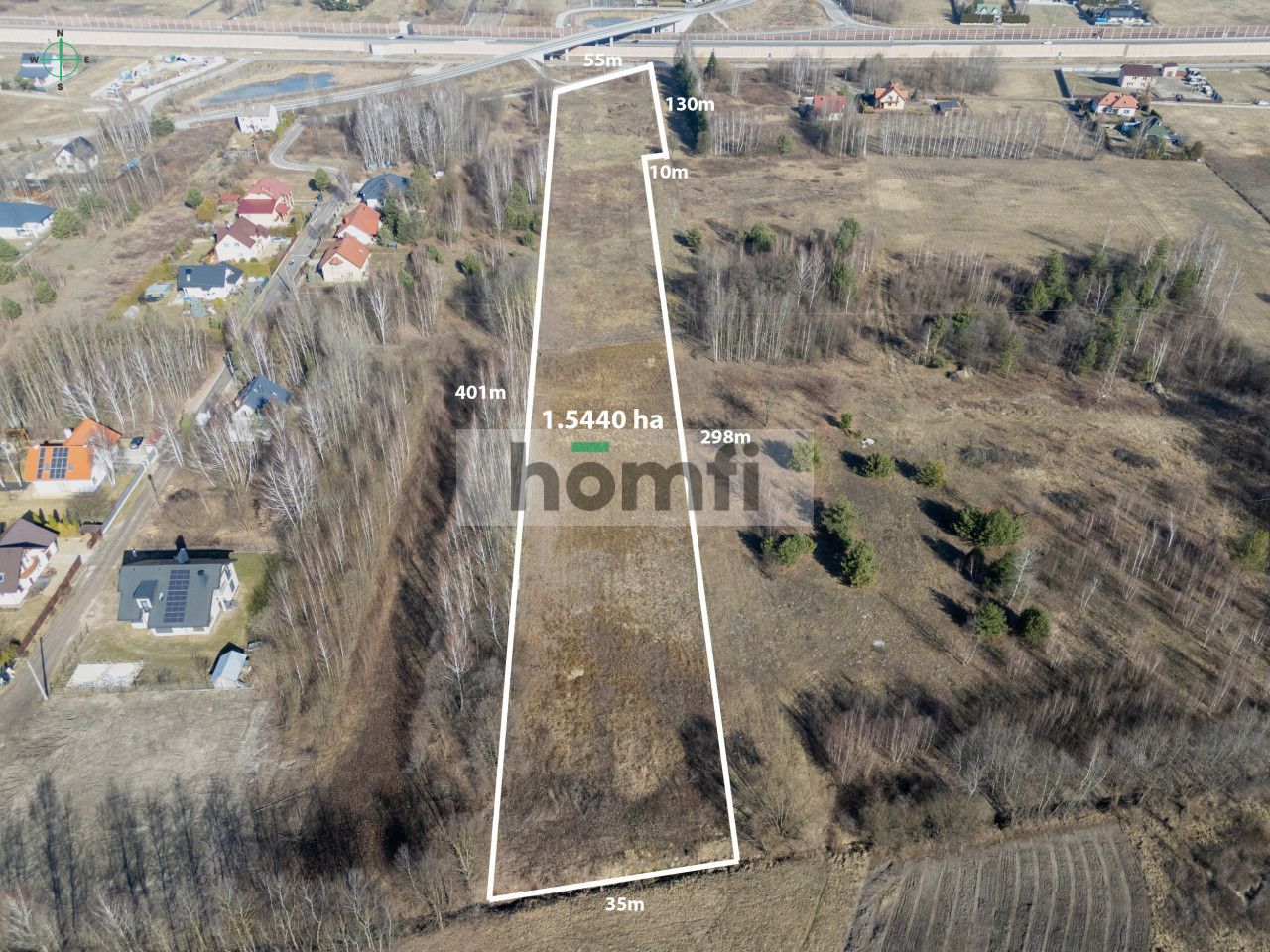 Grunt Inwestycyjny 1,54 ha przy A2 – Cisie - Działka - Sprzedaż - Miński, Halinów / Cisie