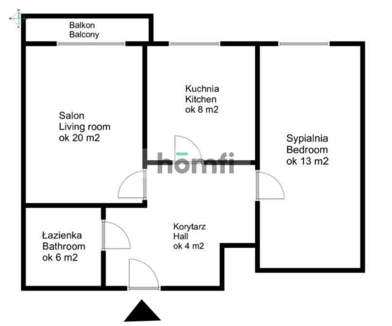 2 pokoje | 50,7 m² | Balkon | Widok na Warszawę - Mieszkanie - Sprzedaż - Warszawa, Praga-Południe
