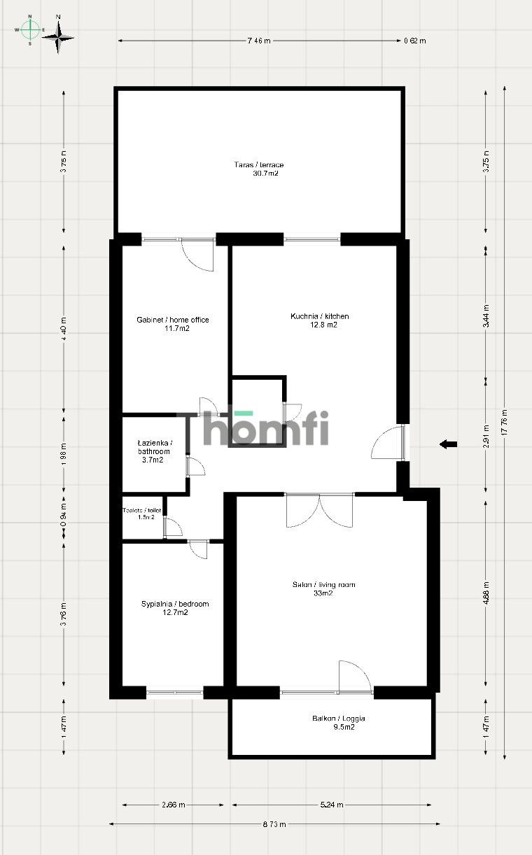 Three room apartment on Bielany - Квартира - Продаж - Warszawa, Bielany