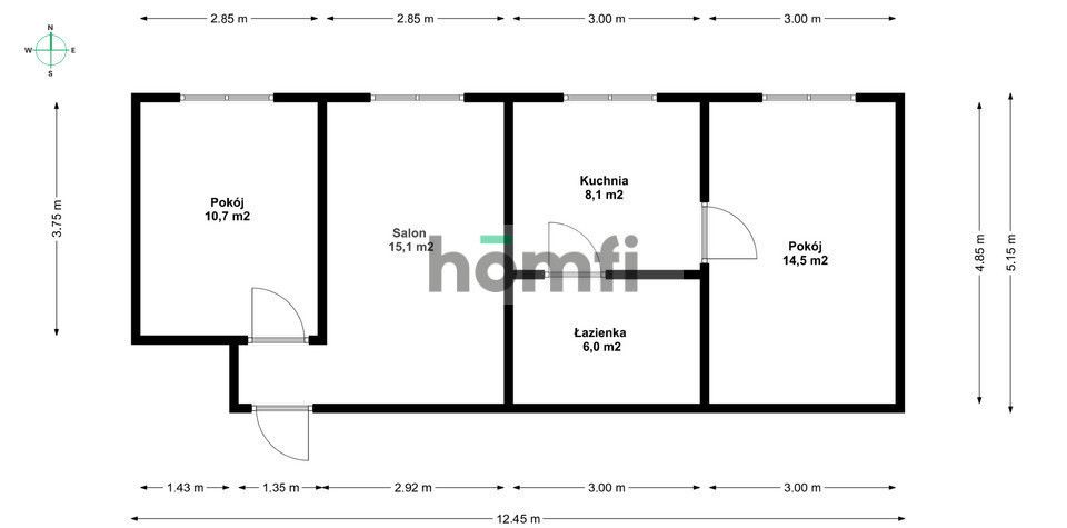 55 m² apartment after a full renovation - Квартира - Продаж - Poznań, Grunwald / Łazarz