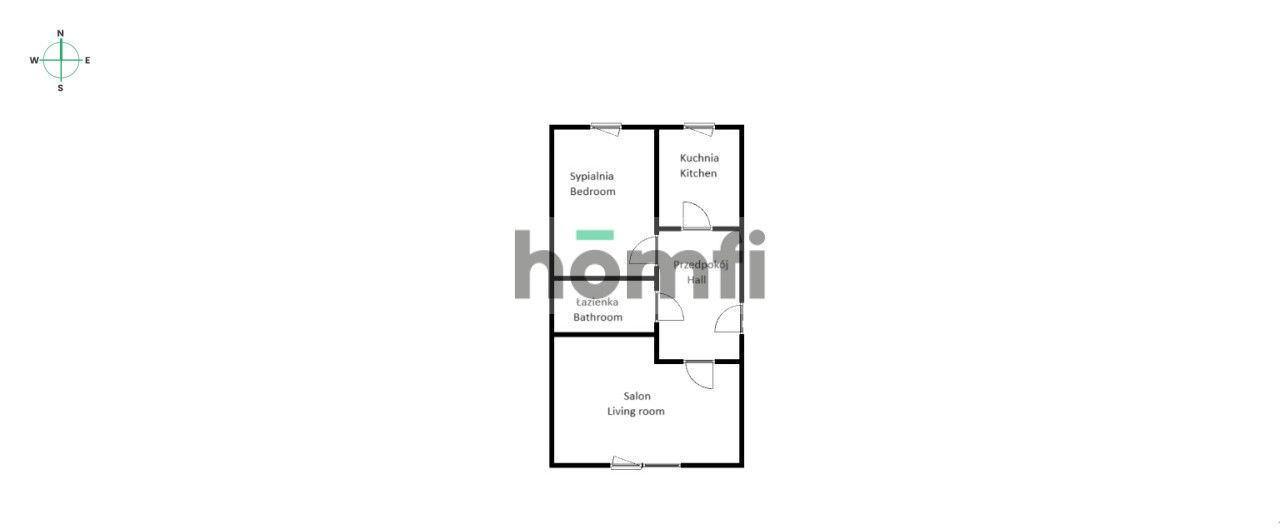 2-room flat Sępa-Sarzyńskiego street - Apartment - Sale - Wrocław, Śródmieście