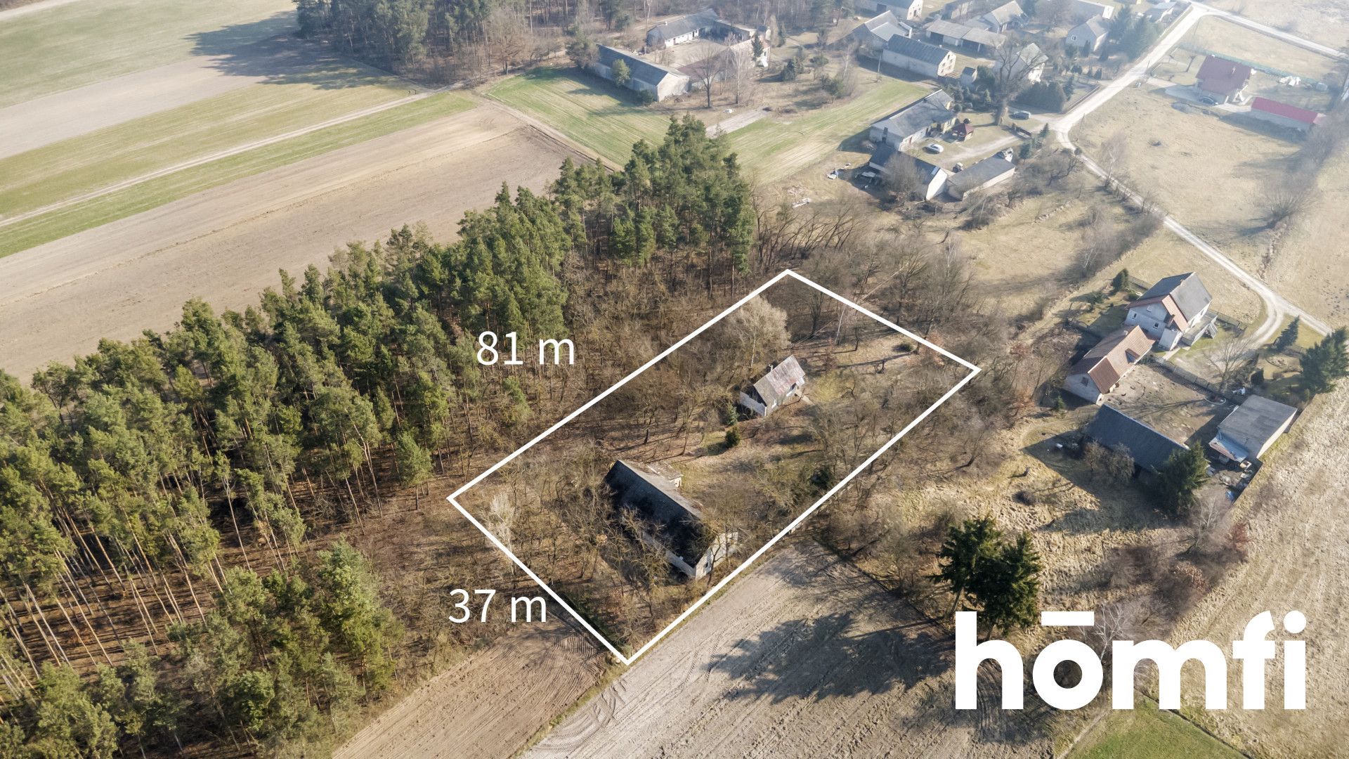 Agricultural-building plot next to a forest - Ділянка - Продаж - Jędrzejowski, Jędrzejów / Lścin