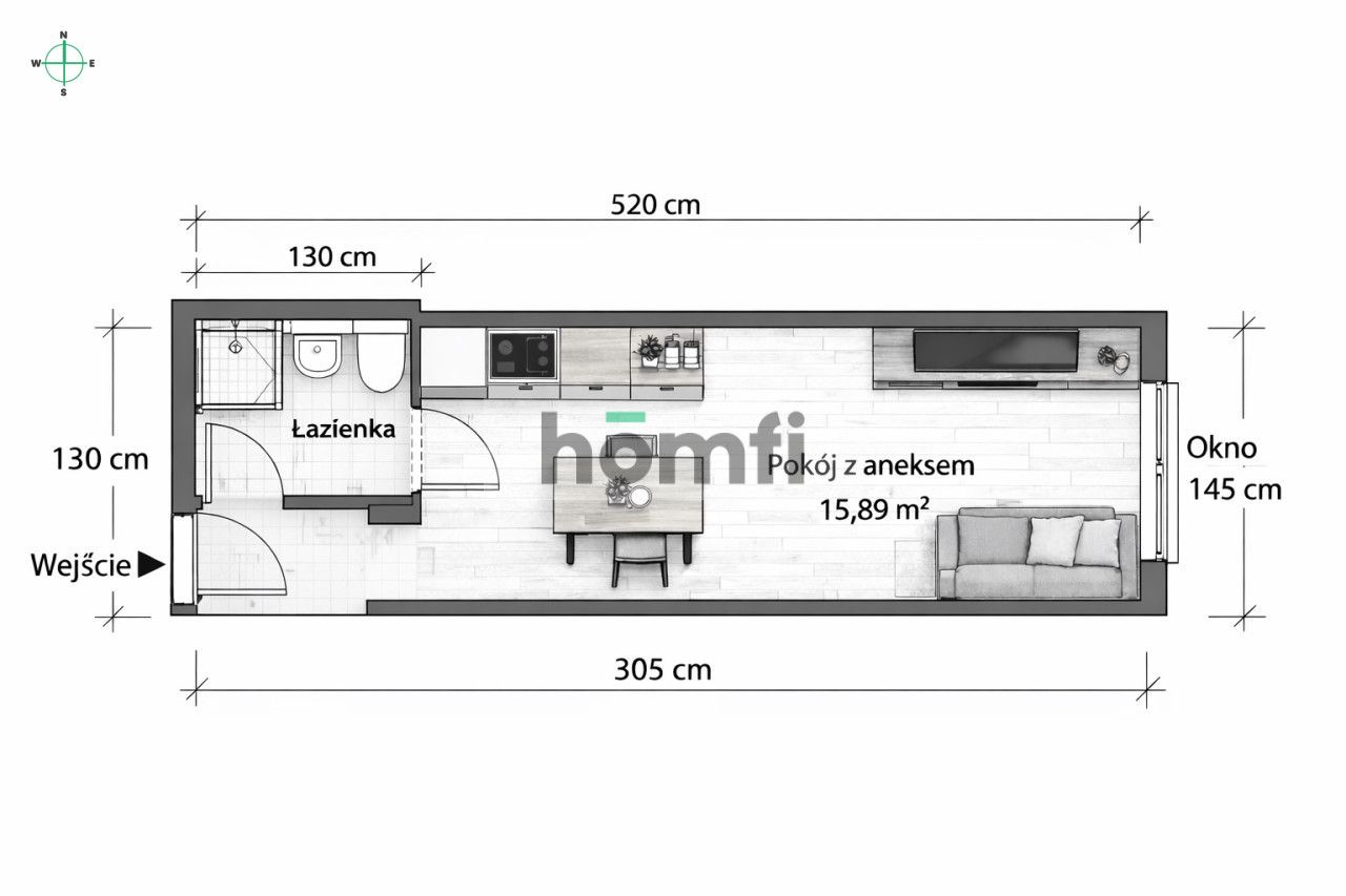 Investment micro-apartment in the center of Łódź – Legionów Street. - Квартира - Продаж - Łódź, Polesie