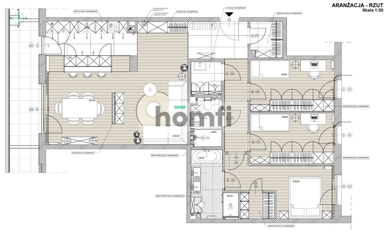 a luxurious apartment with an area of 115m2 at 6 Bergamotki Street in Warsaw! - Квартира - Оренда - Warszawa, Mokotów / Stegny