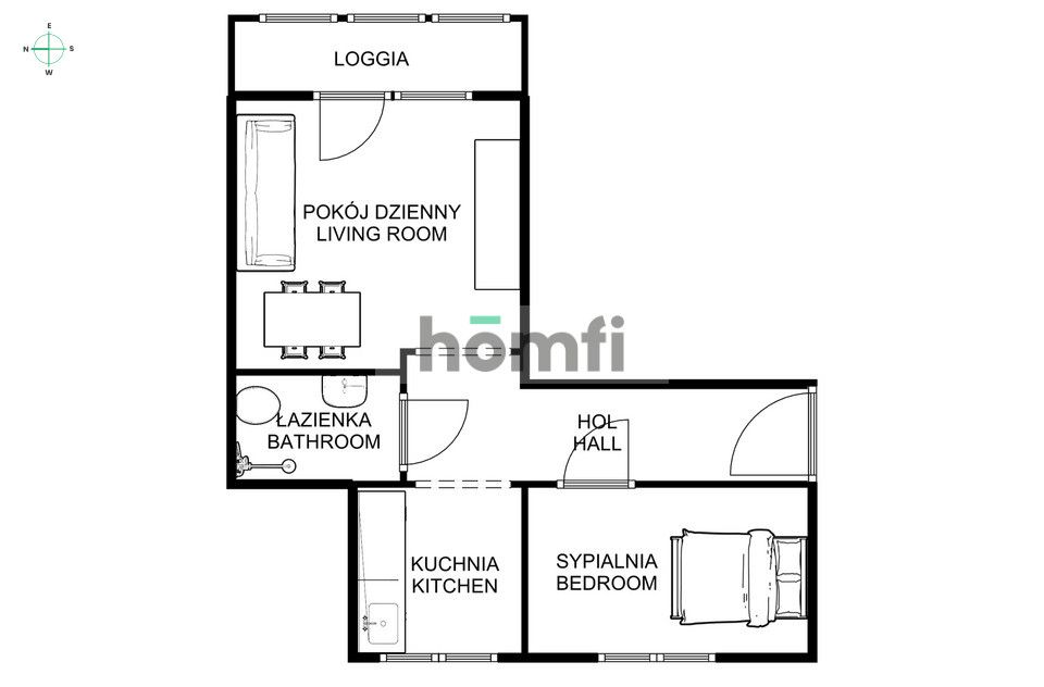 2 pokojowe , rozkładowe mieszkanie w świetnej lokalizacji. - Mieszkanie - Sprzedaż - Wrocław, Fabryczna / Grabiszyn