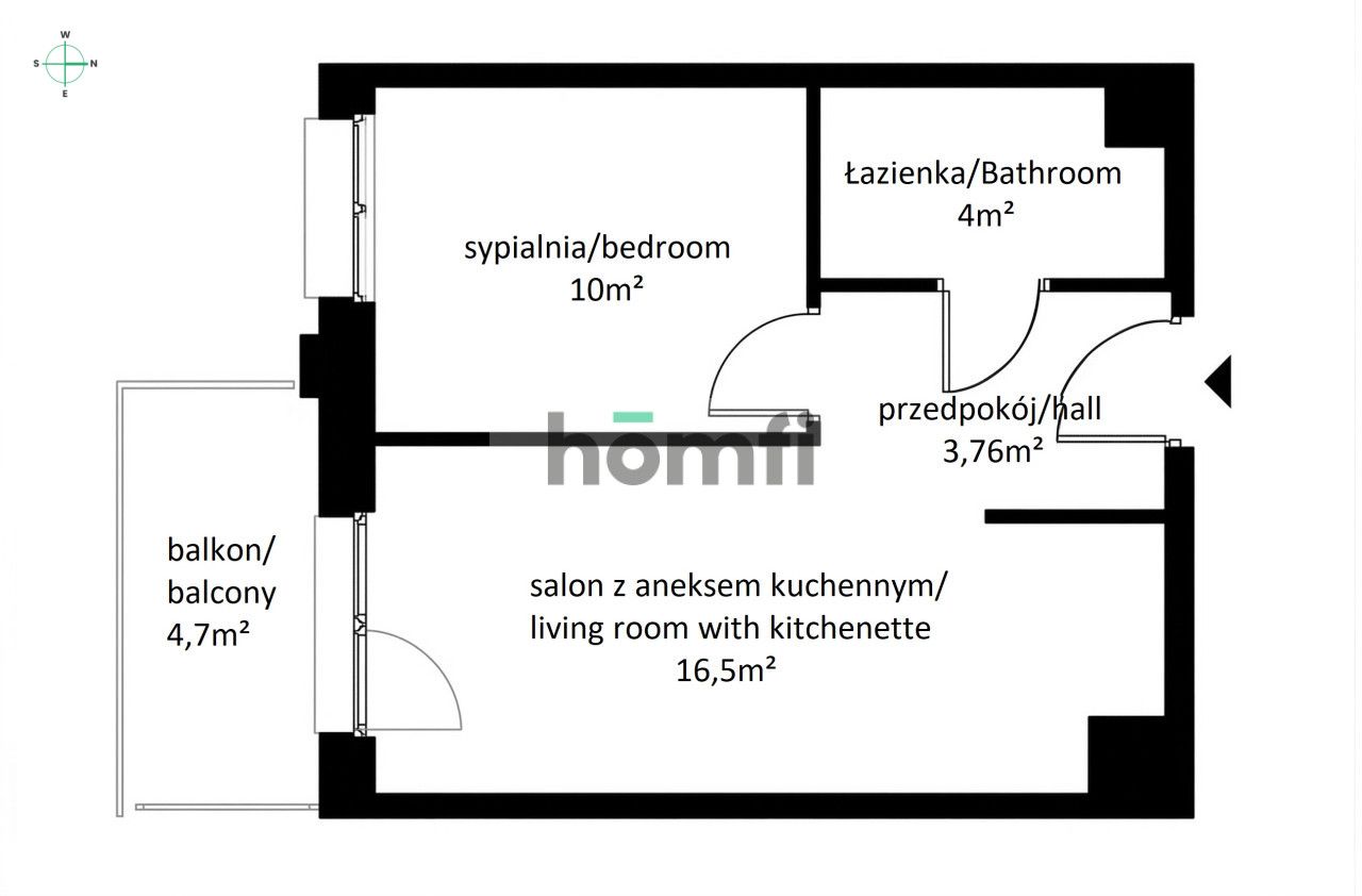 2-room apartment with a balcony - Apartment - Sale - Gdańsk, Chełm