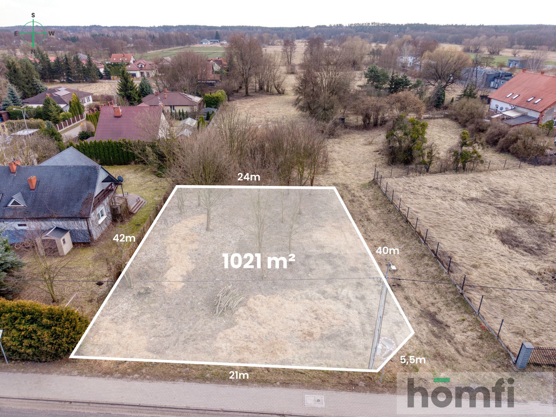 Building plot | 1021 m² | Local zoning plan (MPZP) | Wielka Nieszawka - Ділянка - Продаж - Toruński, Wielka Nieszawka