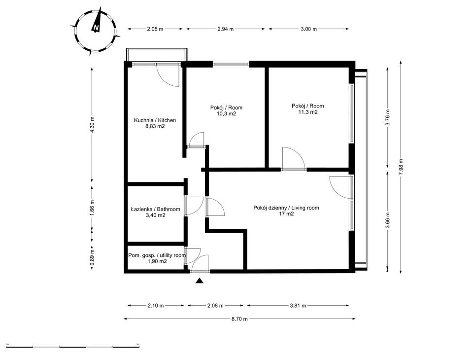 3 Rooms to Discover - Osiedle Tysiąclecia - Apartment - Sale - Katowice, Tysiąclecia
