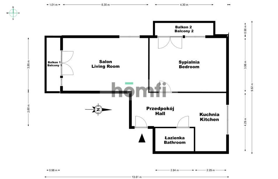 Special 2 Rooms next to Metro Wilanowska - Квартира - Оренда - Warszawa, Mokotów / Ksawerów