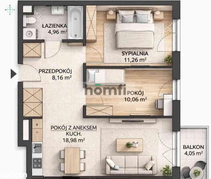 Modern design 3-room apartment, 54 m², air conditioning, Bohomolca, Prądnik Czerwony - Квартира - Продаж - Kraków, Śródmieście / Prądnik Czerwony