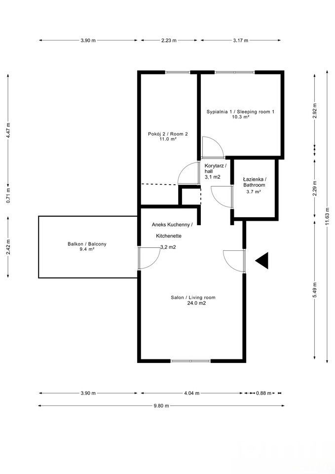 3-room apartment – Groblice near Wrocław - Apartment - Sale - Wrocławski, Siechnice / Groblice