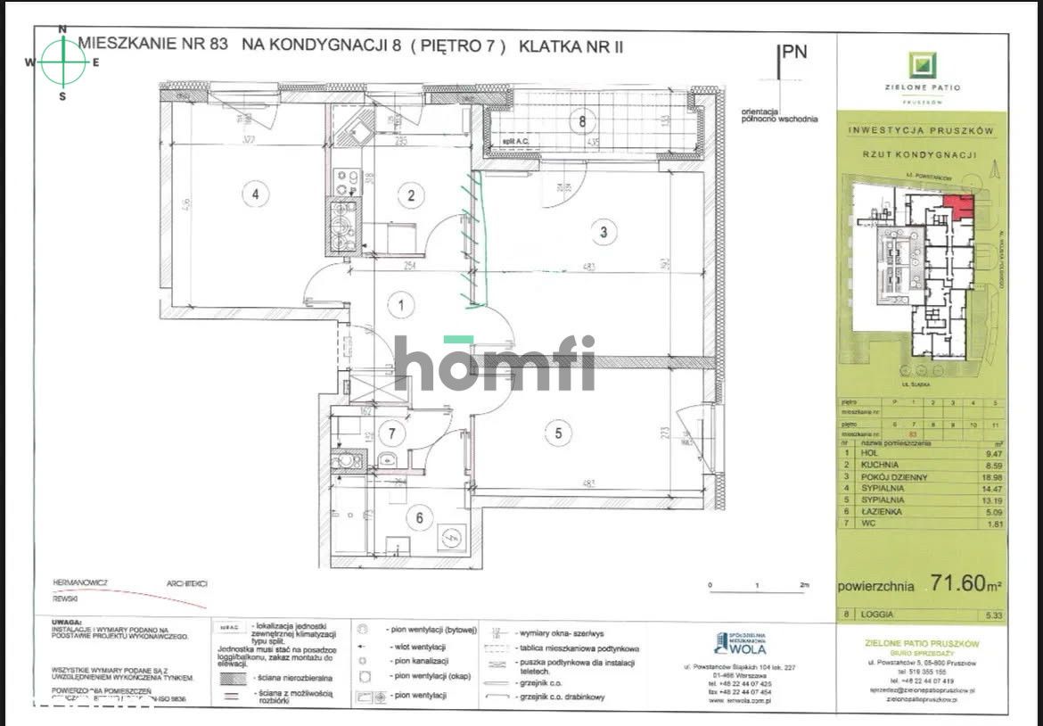 Spacious high-standard 3-room apartment - Pruszkow, 5 Powstancow Street - Apartment - Sale - Pruszkowski, Pruszków