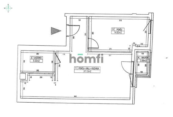 2 POKOJE Z BALKONEM W PLOMBIE Z 2012 ROKU - Квартира - Продаж - Wrocław, Śródmieście / Ołbin