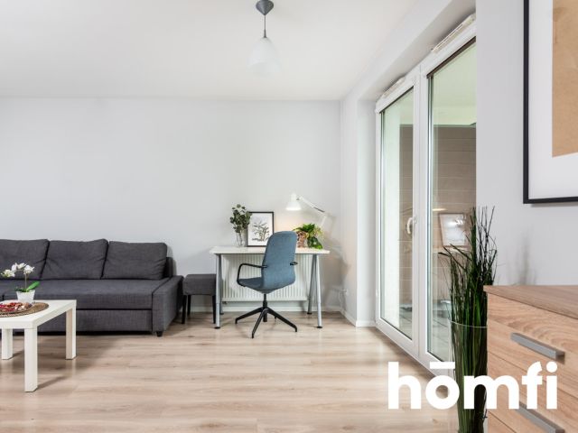 {angielski}Cozy studio apartment with a large balcony and a private bathroom - Квартира - Оренда - Kraków, Nowa Huta / Czyżyny