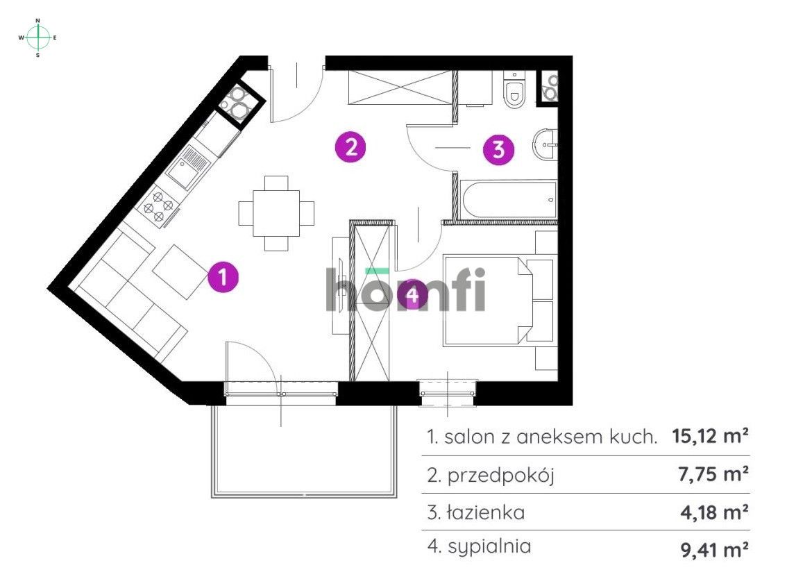 Nowe 2 pokojowe mieszkanie Rydlówka, Mateczny - Mieszkanie - Wynajem - Kraków, Podgórze