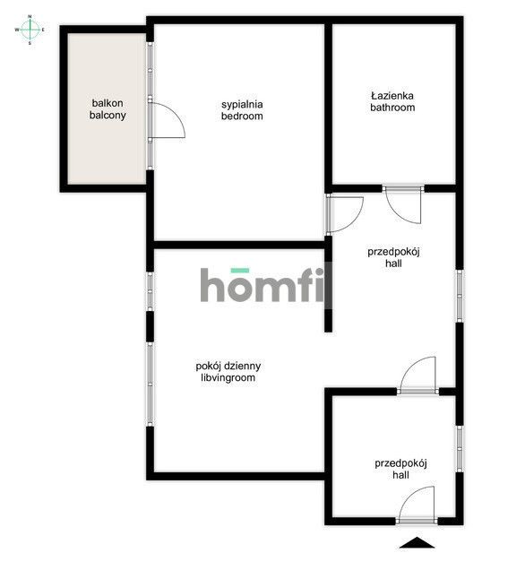 For sale a 2-room apartment, 46 m² with a balcony on the 11th floor - Apartment - Sale - Kraków, Podgórze / Kurdwanów