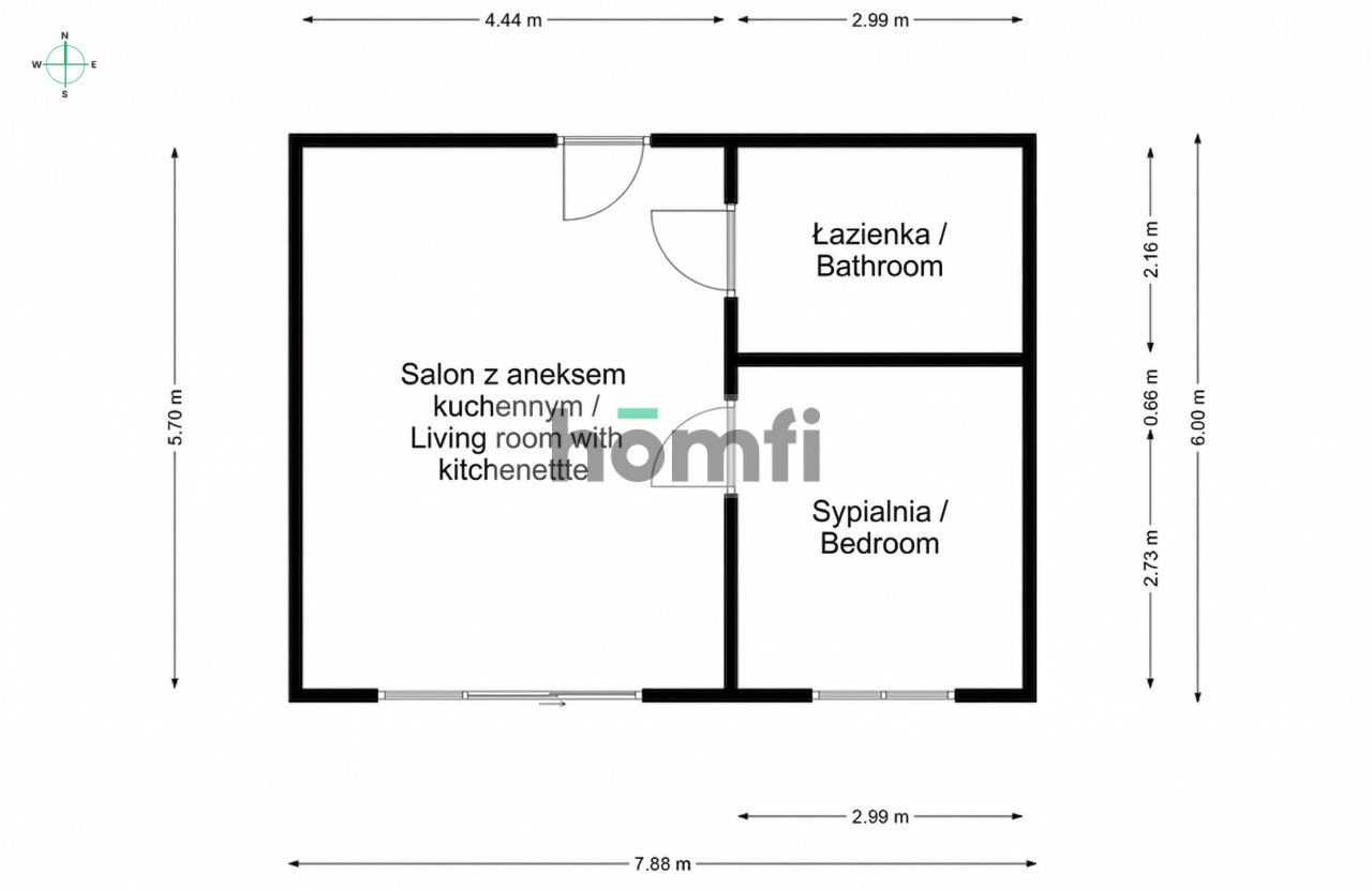 2 room| modern residential development | ul. Wagrowska - Квартира - Оренда - Poznań, Nowe Miasto