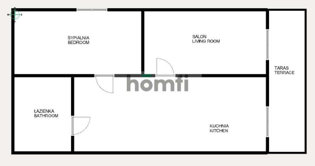 2 pokoje | duży balkon | spokojna okolica - Mieszkanie - Wynajem - Kraków, Podgórze / Łagiewniki