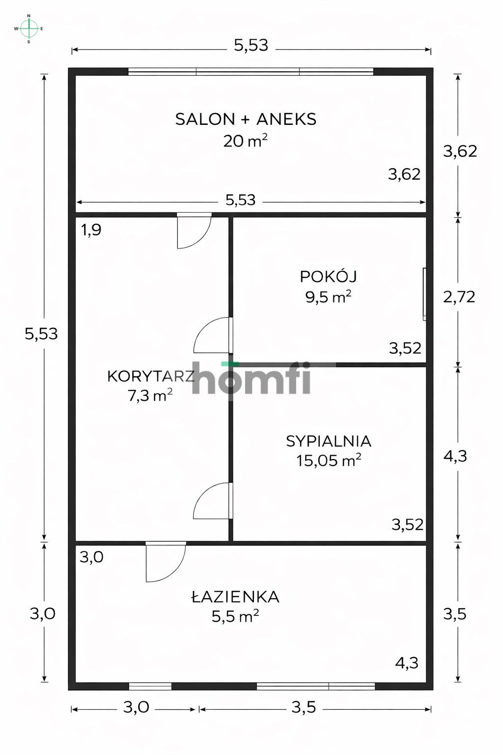 Na wynajem luksusowe 3 pokojowe mieszakanie Wilda - Mieszkanie - Wynajem - Poznań, Wilda