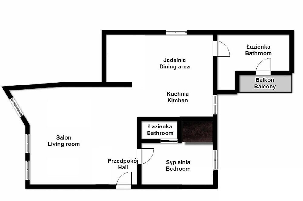 Klimatyczne 2pokojowe 92m2 przy Plantach Zyblikiewicza - Mieszkanie - Wynajem - Kraków, Śródmieście / Stare Miasto