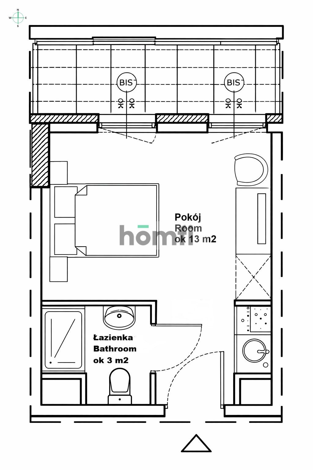 Studio apartment in Wola with a parking space - Apartment - Rent - Warszawa, Wola