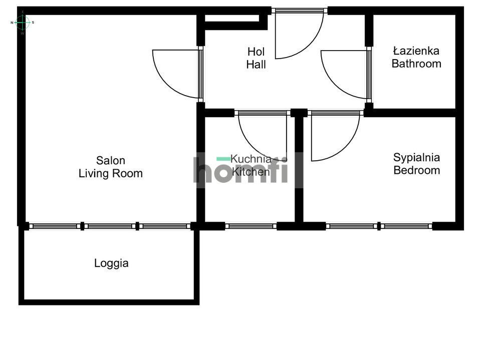 2 rooms for rent apartment Poznań/Jeżyce - Apartment - Rent - Poznań