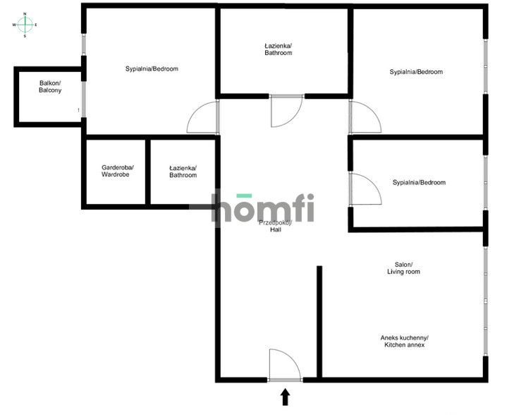 Rydla 71m² | 4 pokoje | Master Bedroom z balkonem - Apartment - Rent - Kraków, Krowodrza / Bronowice