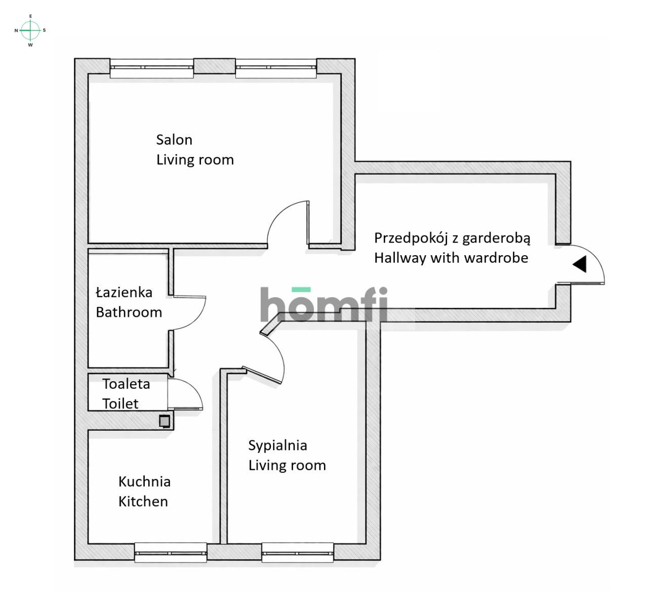 Scheduled | 2 rooms | separate kitchen | Gaj - Apartment - Rent - Wrocław, Krzyki / Gaj