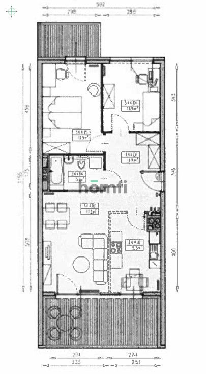 3-room apartment with 2 balconies in the River Point development - Квартира - Продаж - Wrocław, Kępa Mieszczańska