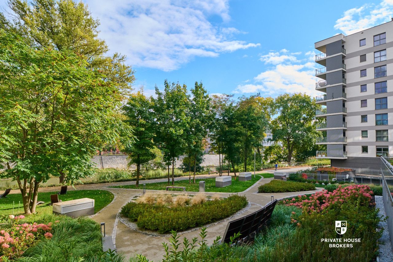 3-room apartment with 2 balconies in the River Point development - Apartment - Sale - Wrocław, Kępa Mieszczańska