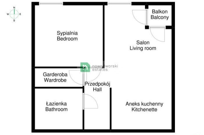 Nowoczesne 2-pokojowe mieszkanie przy Sky Tower - Mieszkanie - Wynajem - Wrocław, Krzyki