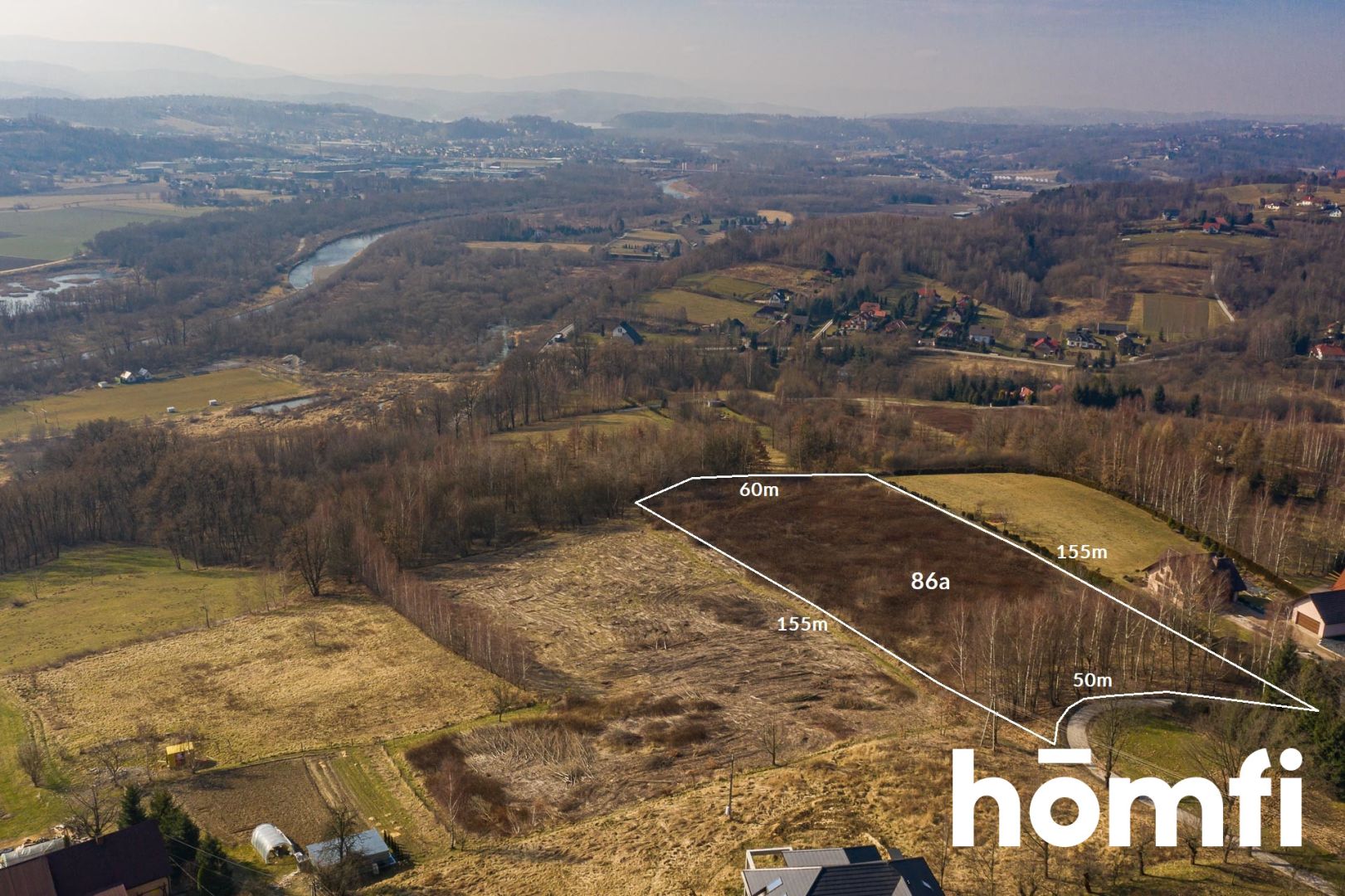 Widokowa, duża 86ar, foremna i uzbrojona działka budowlana z południową ekspozycją na sprzedaż - Winiary | Gdów - Działka - Sprzedaż - Wielicki, Gdów / Winiary