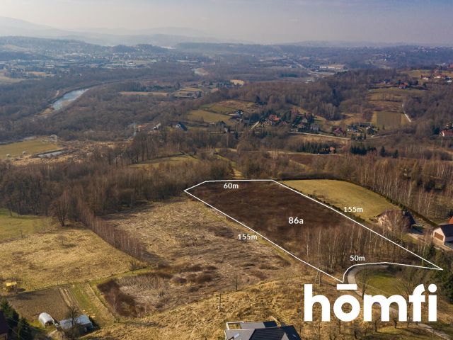 Widokowa, duża 86ar, foremna i uzbrojona działka budowlana z południową ekspozycją na sprzedaż - Winiary | Gdów - Działka - Sprzedaż - Wielicki, Gdów / Winiary