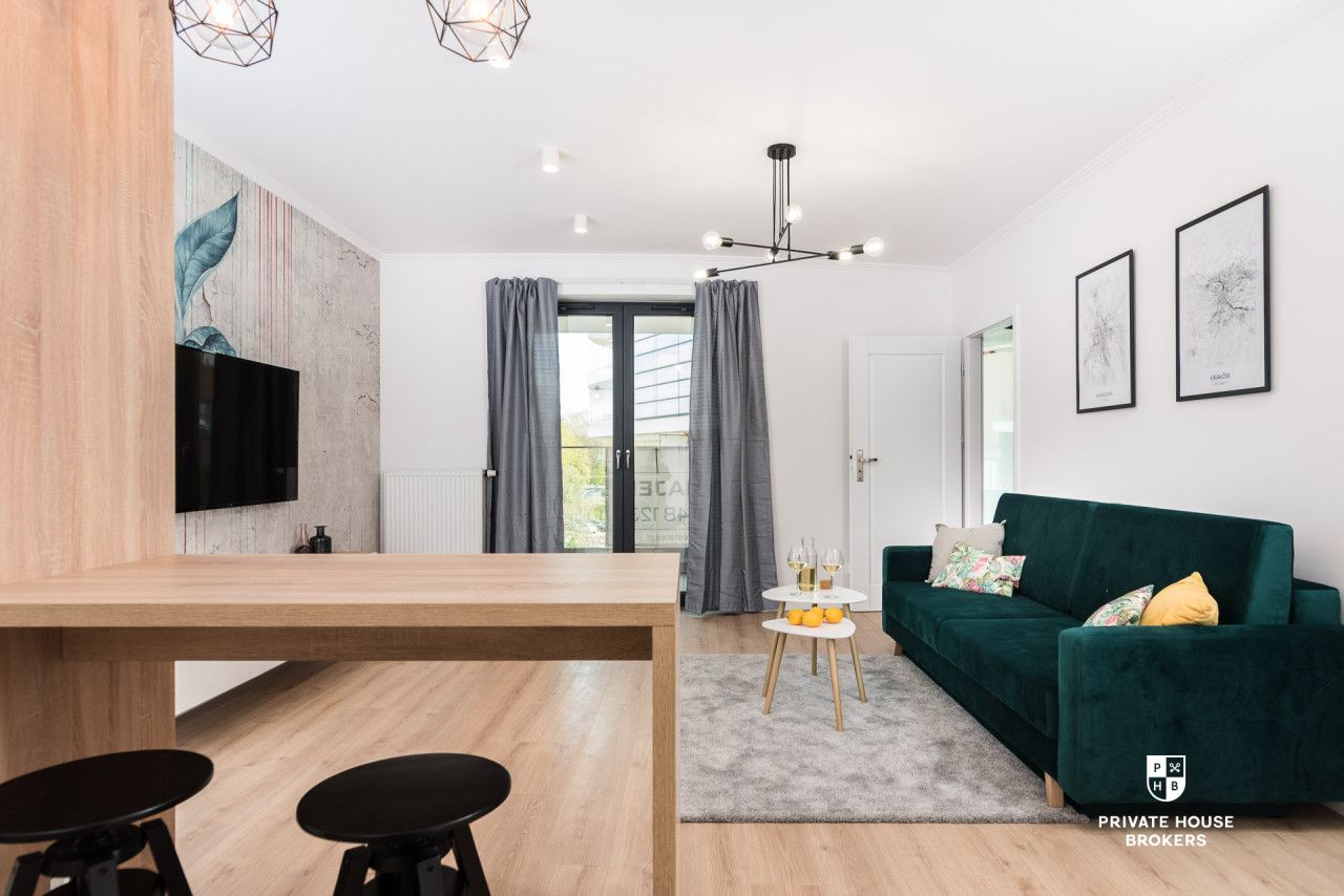 Zjawiskowy apartament 49 m² z balkonem 8 m² w Wiślane Tarasy 2.0 – wysoki standard, top lokalizacja przy Wiśle - Mieszkanie - Wynajem - Kraków, Śródmieście / Grzegórzki