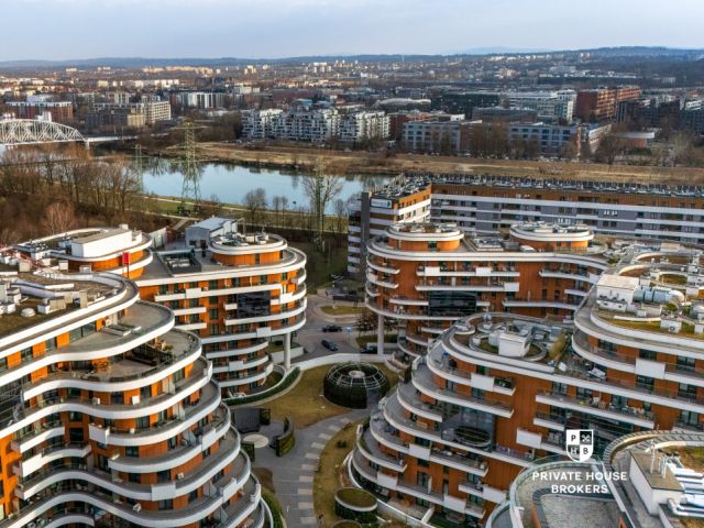 Zjawiskowy apartament 49 m² z balkonem 8 m² w Wiślane Tarasy 2.0 – wysoki standard, top lokalizacja przy Wiśle - Mieszkanie - Wynajem - Kraków, Śródmieście / Grzegórzki