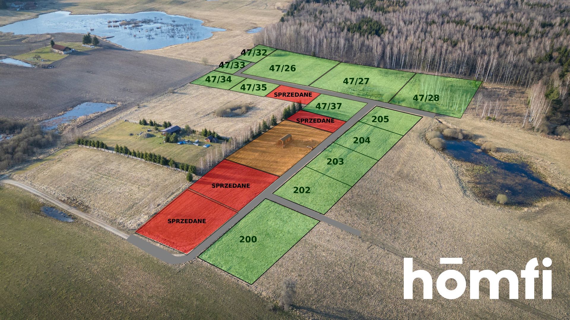 Exceptional plot with a view of the lake and forest - Plot - Sale - Lidzbarski, Lidzbark Warmiński / Blanki