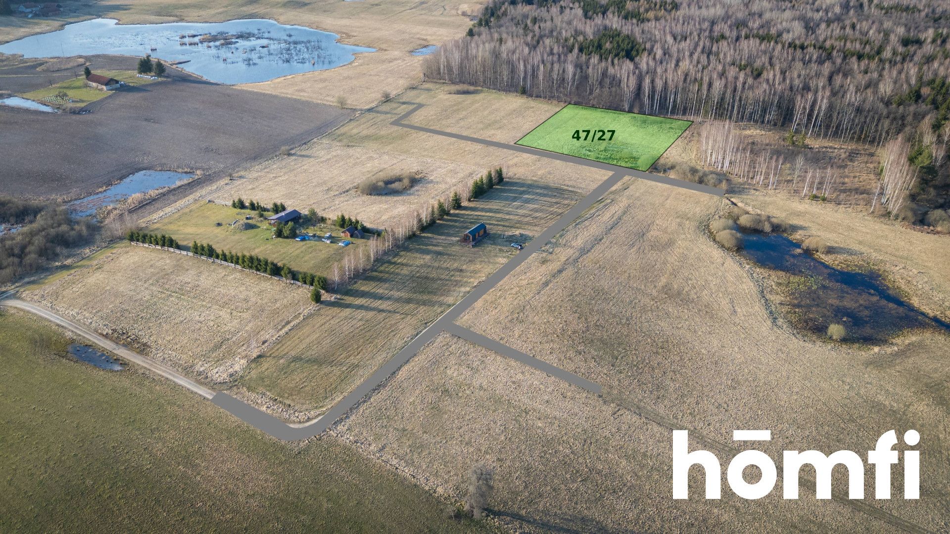 Exceptional plot with a view of the lake and forest - Plot - Sale - Lidzbarski, Lidzbark Warmiński / Blanki