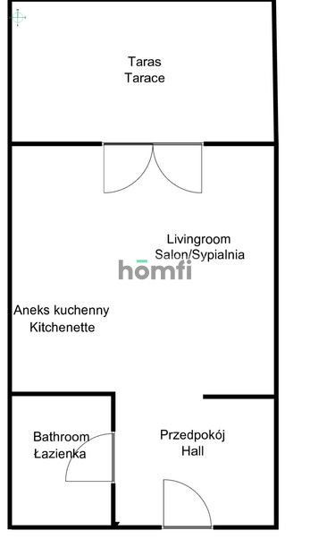 Nowoczesne Studio z Dużym Tarasem/ Plac Centralny/ Nowa Huta/ PLAC ENTRALNY/ NOWA HUTA - Mieszkanie - Wynajem - Kraków, Nowa Huta