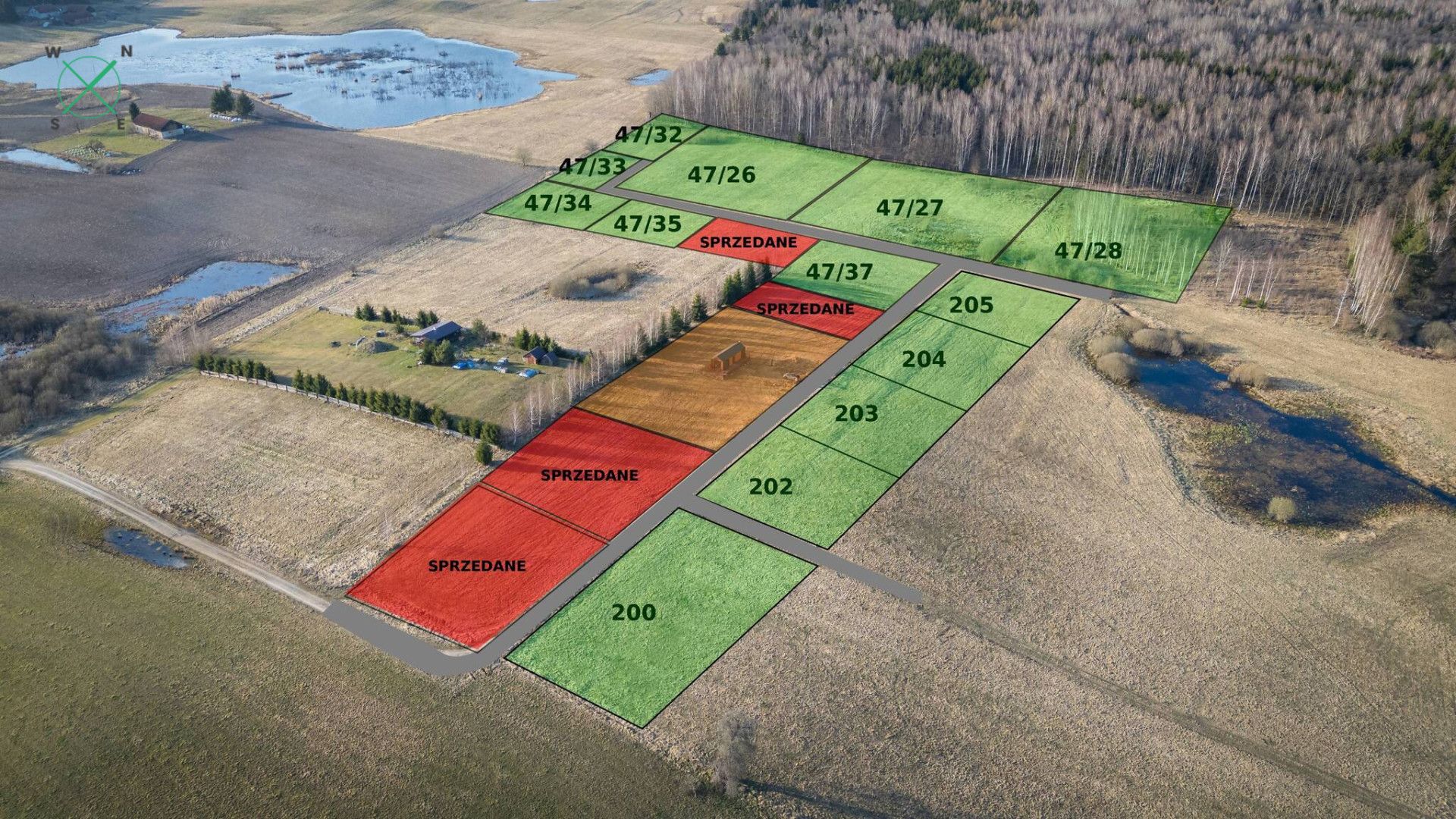 Exceptional plot with a view of the lake and forest - Plot - Sale - Lidzbarski, Lidzbark Warmiński / Blanki