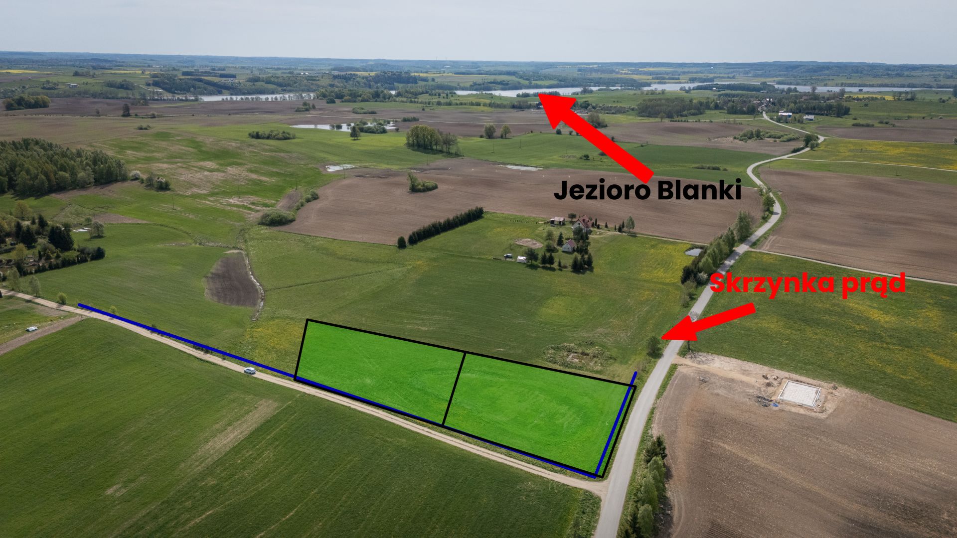 Exceptional plot with a view of the lake and forest - Plot - Sale - Lidzbarski, Lidzbark Warmiński / Blanki