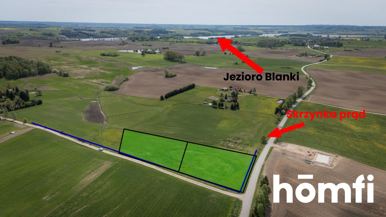Exceptional plot with a view of the lake and forest - Plot - Sale - Lidzbarski, Lidzbark Warmiński / Blanki