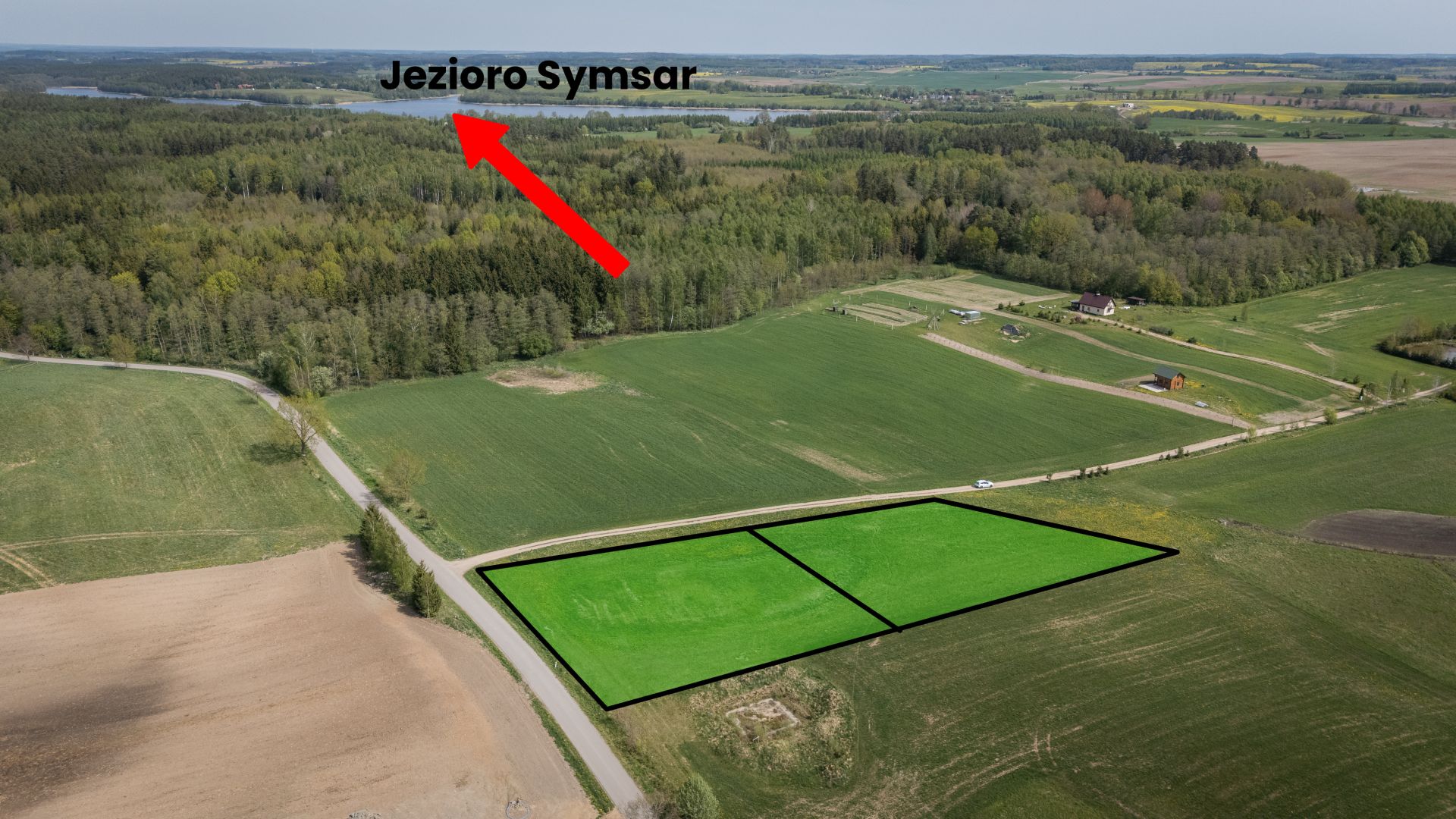 Exceptional plot with a view of the lake and forest - Plot - Sale - Lidzbarski, Lidzbark Warmiński / Blanki