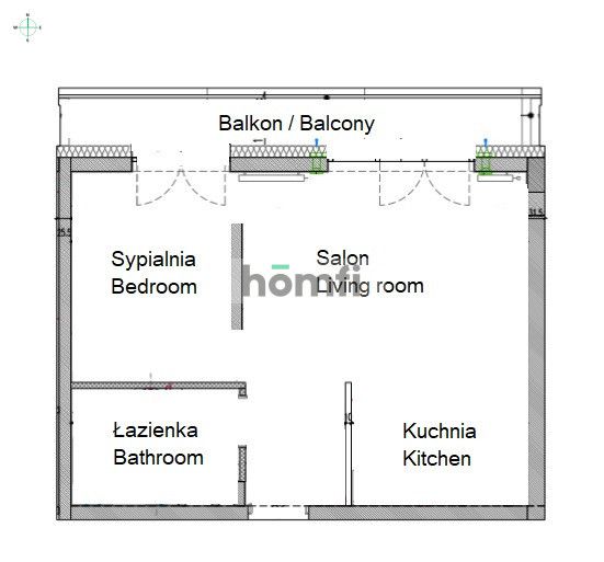 New apartment with view 43 m2 Drukarska Krzyki - Apartment - Rent - Wrocław, Krzyki